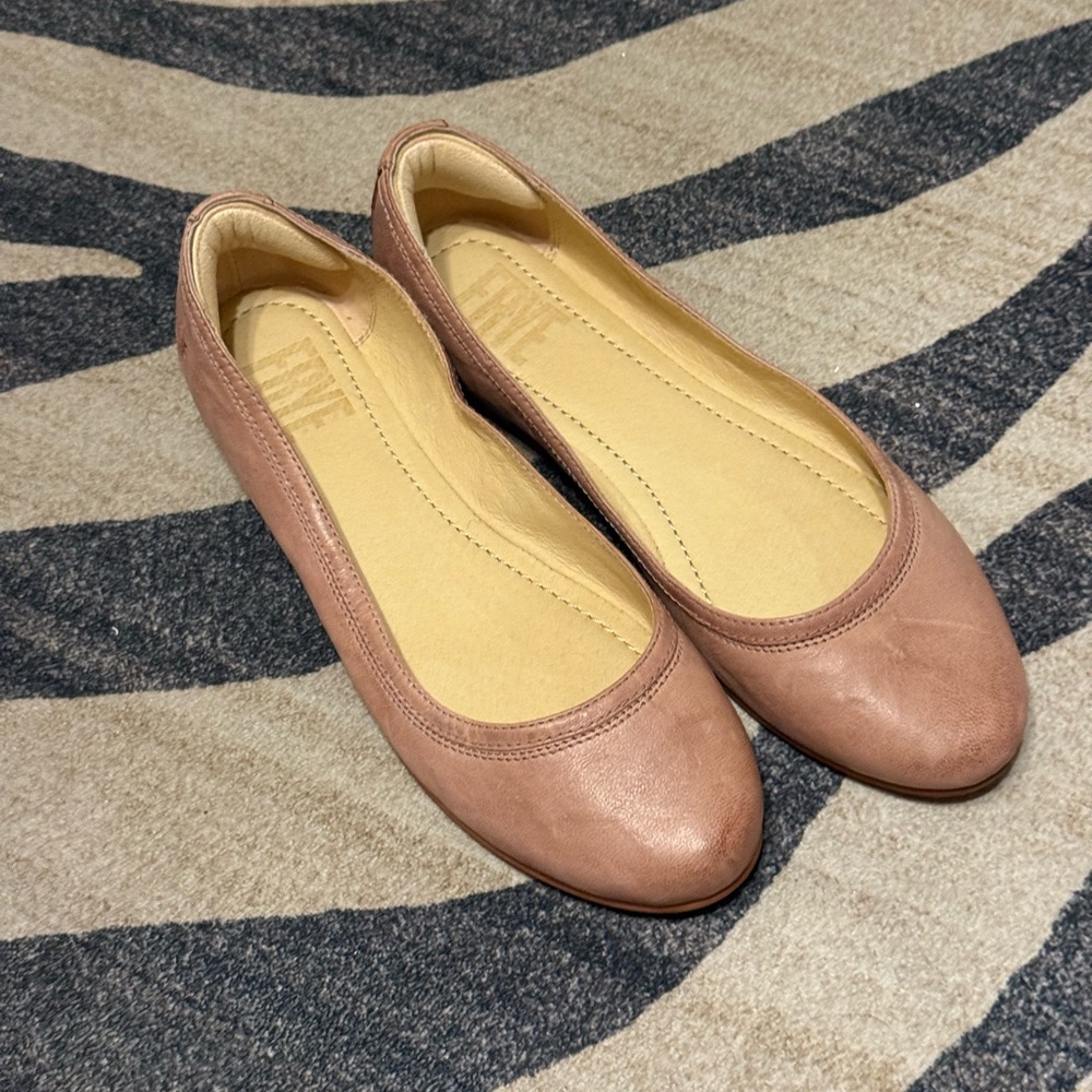 Pink Leather Frye Ballet Flats